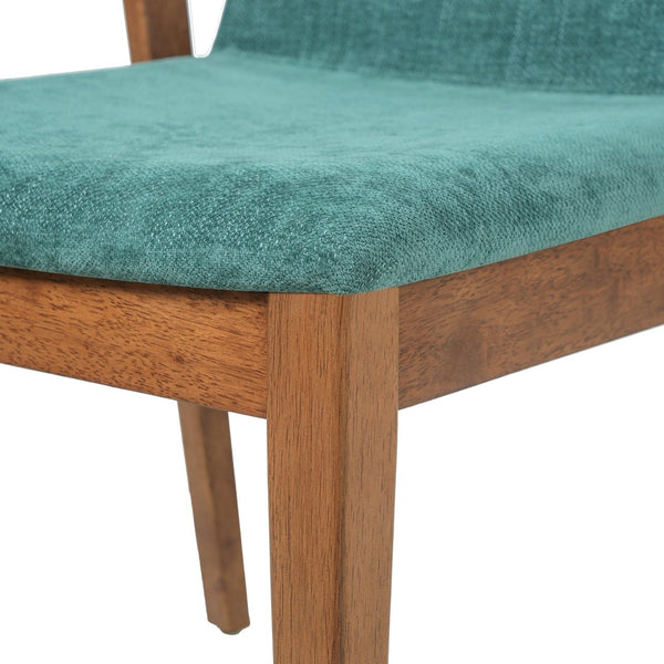 English Elm Mid-century Modern Armchairs Set of 2 with Rubberwood Legs and Upholstered Fabric Seats N779P400898G