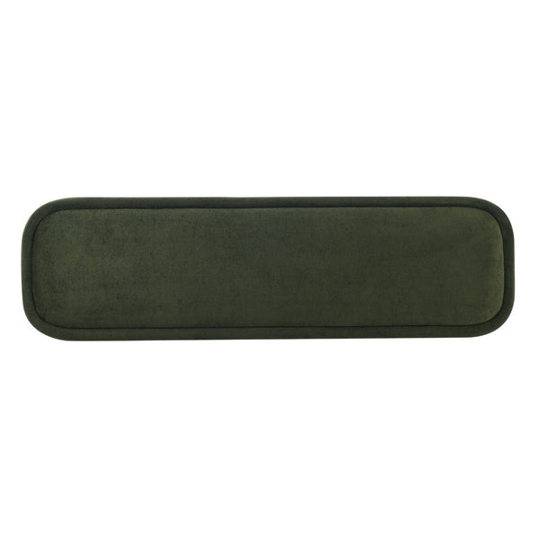 English Elm Indoor Sage Green Upholstered Dining Bench with Walnut Legs for Kitchen or Living Room N779P410498G