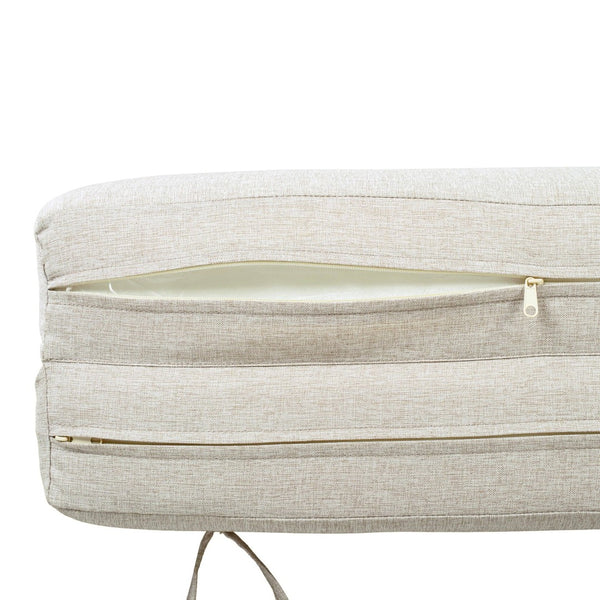 English Elm Outdoor Chaise Lounge Cushion Thick Foam Zippered Cover Uv Resistant Patio Pad Beige N779P411816B