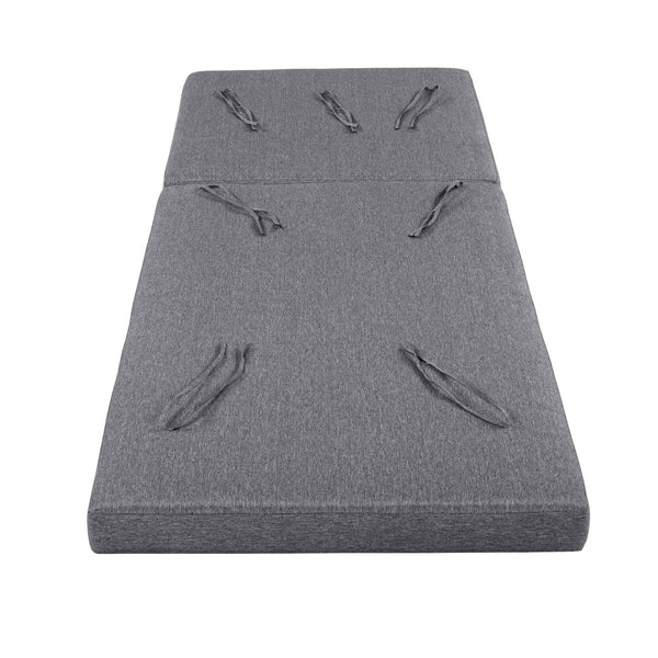 English Elm Outdoor Chaise Lounge Cushion Thick Foam Zippered Cover Uv Resistant Patio Pad Grey N779P411816G