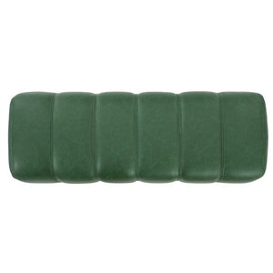 English Elm Indoor Channel Tufted Green PU Leather Bench with Sturdy Wood Frame for Dining Spaces N779P428986G