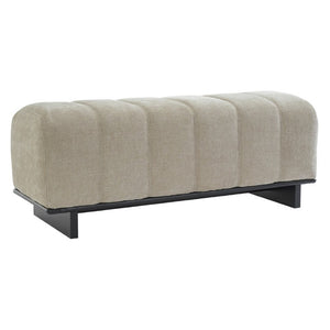 English Elm Indoor Channel Tufted Chenille Dining Bench with Rubberwood Frame for Entryway or Bedroom N779P428986O