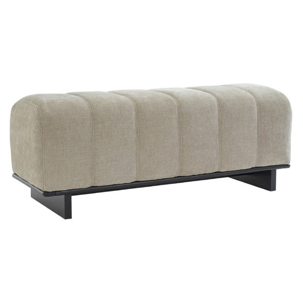 English Elm Indoor Channel Tufted Chenille Dining Bench with Rubberwood Frame for Entryway or Bedroom N779P428986O