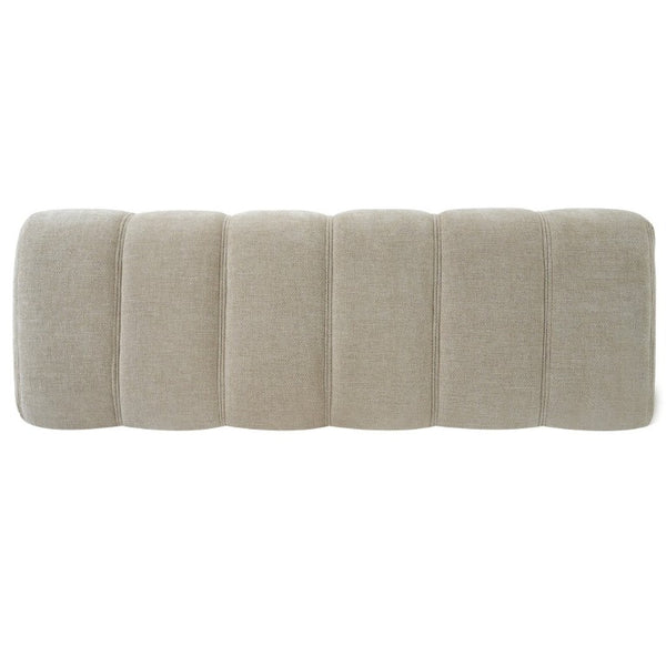 English Elm Indoor Channel Tufted Chenille Dining Bench with Rubberwood Frame for Entryway or Bedroom N779P428986O