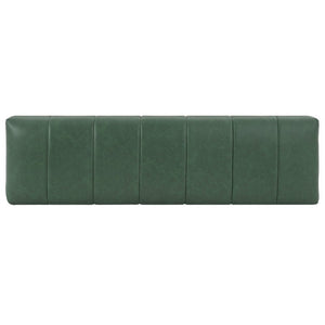 English Elm Green Channel Tufted PU Upholstered Dining Bench with Rubberwood Legs for Entryway N779P428990P