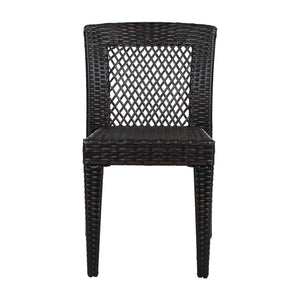 English Elm Outdoor Stackable Wicker Style Dining Chairs Set of 4 with UV Resistant PE Rattan Frame N779P433231B-2