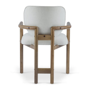 English Elm 5-Piece Rubberwood Dining Set with Rattan Accents for Farmhouse or Coastal Rooms Natural/White N779P436250N_N779P233060W-2
