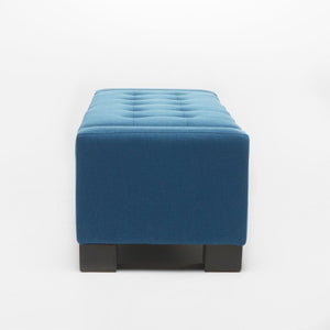 English Elm Navy Button Tufted Storage Bench Upholstered Footrest with Rubberwood Legs for Bedroom N779P458170N