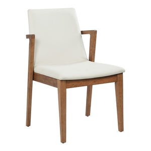English Elm 5-Piece Oval Dining Set with Sculptural Column Table and Walnut Arm Chairs in Beige 65.35 inches N779P467927B_N779P400898P-2