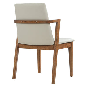 English Elm 5-Piece Oval Dining Set with Sculptural Column Table and Walnut Arm Chairs in Beige 65.35 inches N779P467927B_N779P400898P-2