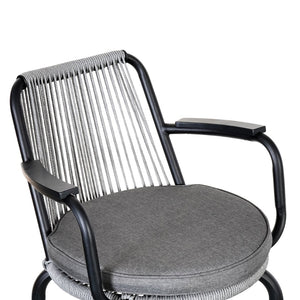 English Elm Outdoor Woven Pe Rattan Bar Stools Set of 2 with Arms for Patio Pool Island N780P199440B