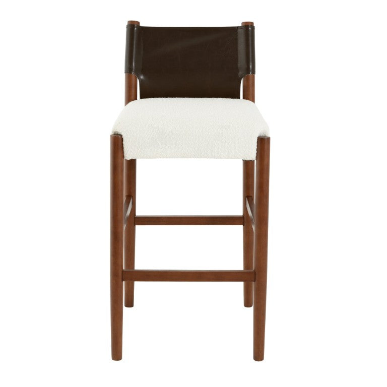 English Elm 28.5'', 28.5'' Rubberwood Barstools Set of 2 with Cushioned Seats for Kitchen Island or Breakfast Nook N780P271400B