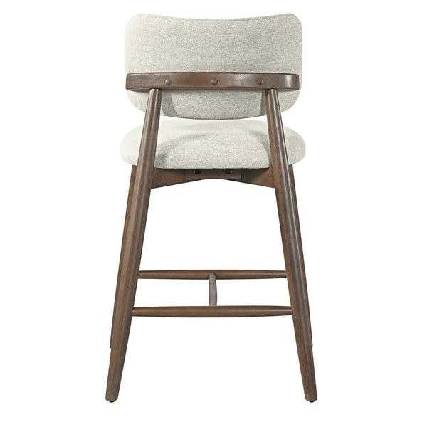 English Elm 25.7 Inch Fabric Upholstered Rubberwood Counter Stools Set of 2 for Kitchen Island N780P369728A