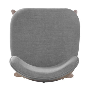 English Elm 25.7 Inch Gray Fabric Rubberwood Counter Stools Padded Back Kitchen Island Set of 2 N780P369728G