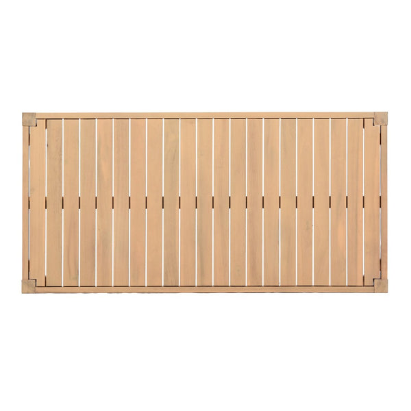 English Elm 47.24''outdoor Solid Acacia Wood Patio Coffee Table with Natural Teak Grain Finish N780P371456L