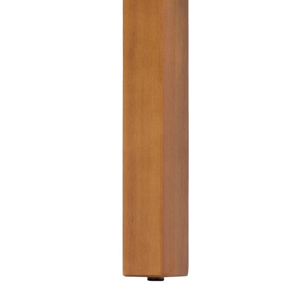 English Elm 41.14inch Acacia Wood Outdoor Bar Table Slatted Teak Finish Patio Square Top Seats 4 N780P373281T
