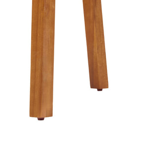 English Elm 30.5 Inch Acacia Wood Outdoor Barstool Set Woven Rope Seat Weather Resistant Patio Teak + Beige N780P373282T
