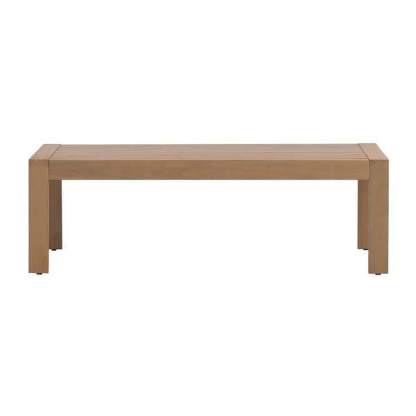 English Elm 4 Piece Solid Acacia Outdoor Patio Set with Teak Finish Cushioned Sofa and Chairs N780P386223245L