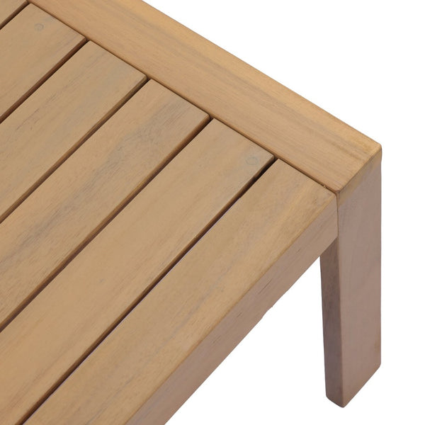 English Elm 4 Piece Solid Acacia Outdoor Patio Set with Teak Finish Cushioned Sofa and Chairs N780P386223245L