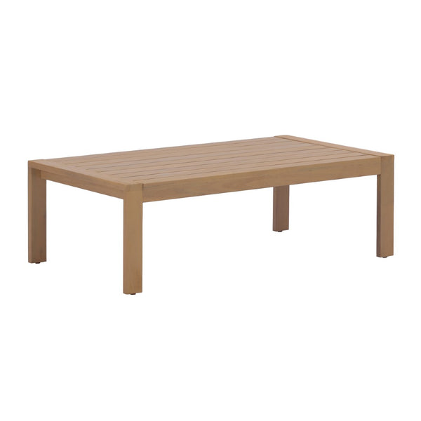 English Elm 4 Piece Solid Acacia Outdoor Patio Set with Teak Finish Cushioned Sofa and Chairs N780P386223245L