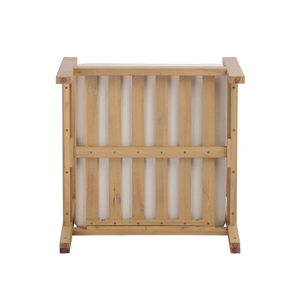 English Elm Acacia Wood Outdoor Club Chair Deep Seat Foam Cushions Slatted Backrest Patio Lounge N780P386223L