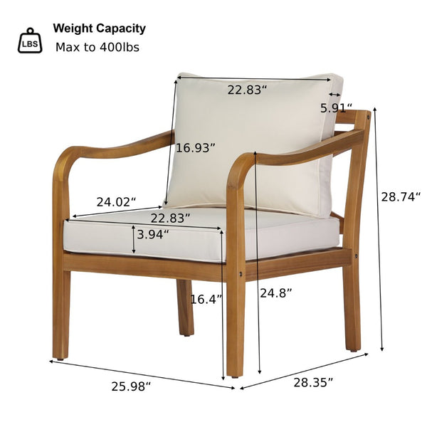 English Elm Acacia Wood Outdoor Club Chair Cross Back Teak Finish Deep Seat Garden Patio N780P387144T