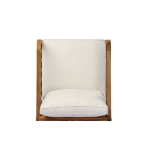 English Elm Acacia Wood Outdoor Club Chair Cross Back Teak Finish Deep Seat Garden Patio N780P387144T