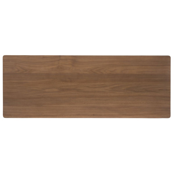 English Elm Wood Bar Table Mid-Century Walnut Veneer Splayed Legs Narrow Rectangular Kitchen Pub N780P395625W