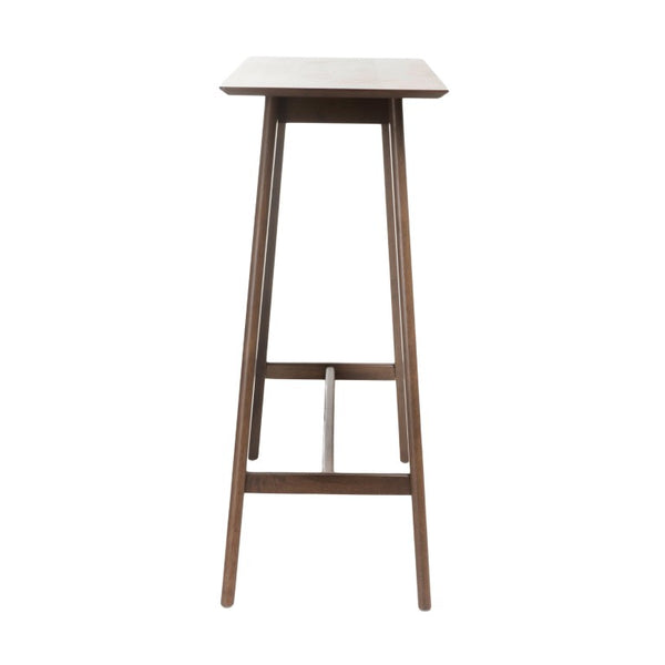 English Elm Wood Bar Table Mid-Century Walnut Veneer Splayed Legs Narrow Rectangular Kitchen Pub N780P395625W