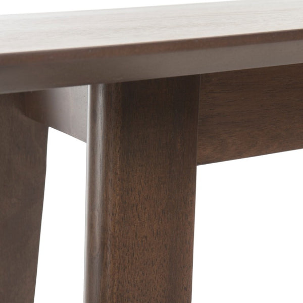 English Elm Wood Bar Table Mid-Century Walnut Veneer Splayed Legs Narrow Rectangular Kitchen Pub N780P395625W
