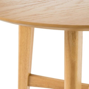 English Elm Mid-Century Round Bar Table with Tapered Rubberwood Legs for Kitchen or Home Bar Use Oak N780P395629O
