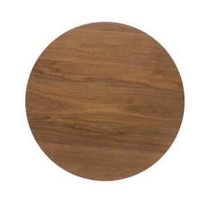 English Elm Mid-Century Round Bar Table with Tapered Rubberwood Legs for Kitchen or Home Bar Use Natural Walnut N780P395629W