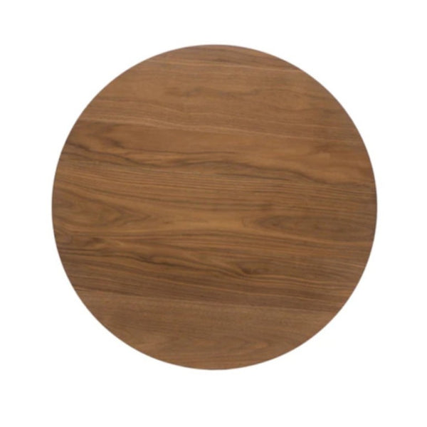 English Elm Mid-Century Round Bar Table with Tapered Rubberwood Legs for Kitchen or Home Bar Use Natural Walnut N780P395629W