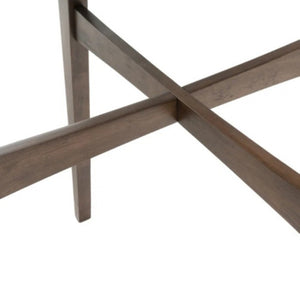 English Elm Mid-Century Round Bar Table with Tapered Rubberwood Legs for Kitchen or Home Bar Use Natural Walnut N780P395629W