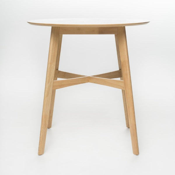 English Elm Wood Round Counter Height Dining Table Mid-Century Rubberwood Base for Kitchen Nooks Natural N780P400409O