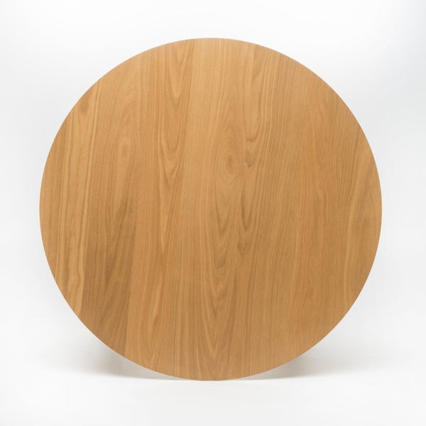 English Elm Wood Round Counter Height Dining Table Mid-Century Rubberwood Base for Kitchen Nooks Natural N780P400409O