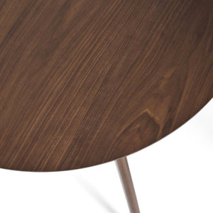 English Elm Wood Round Counter Height Dining Table Mid-Century Rubberwood Base for Kitchen Nooks Walnut N780P400409W