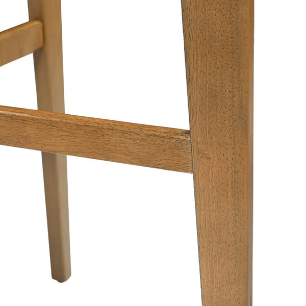 English Elm 36.34 Inch Square Rubberwood Bar Table Natural Finish for Kitchen or Home Bar N780P401697N
