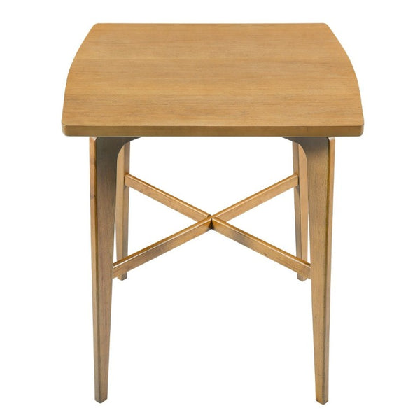 English Elm 36.34 Inch Square Rubberwood Bar Table Natural Finish for Kitchen or Home Bar N780P401697N