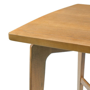 English Elm 36.34 Inch Square Rubberwood Bar Table Natural Finish for Kitchen or Home Bar N780P401697N