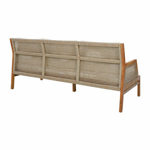 English Elm 4 Piece Acacia Wicker Outdoor Sectional with Deep Cushions for Patio Lounging N780P40451123T