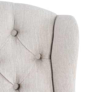 English Elm 26.78'' Wingback Fabric Tufted Counterstools with Nailhead Trim for Kitchen Islands Set of 2 N780P416105B