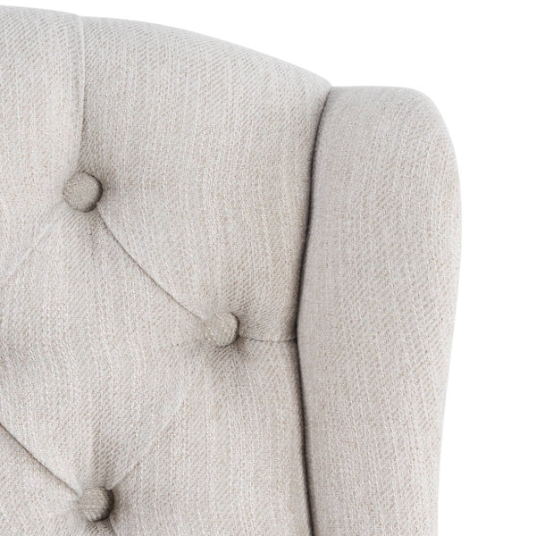English Elm 26.78'' Wingback Fabric Tufted Counterstools with Nailhead Trim for Kitchen Islands Set of 2 N780P416105B