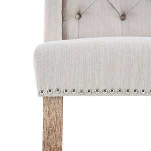 English Elm 26.78'' Wingback Fabric Tufted Counterstools with Nailhead Trim for Kitchen Islands Set of 2 N780P416105B