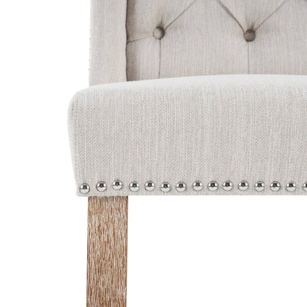 English Elm 26.78'' Wingback Fabric Tufted Counterstools with Nailhead Trim for Kitchen Islands Set of 2 N780P416105B