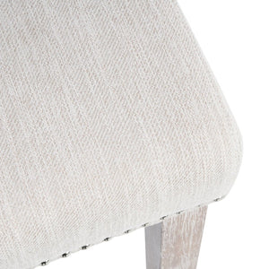 English Elm 26.78'' Wingback Fabric Tufted Counterstools with Nailhead Trim for Kitchen Islands Set of 2 N780P416105B