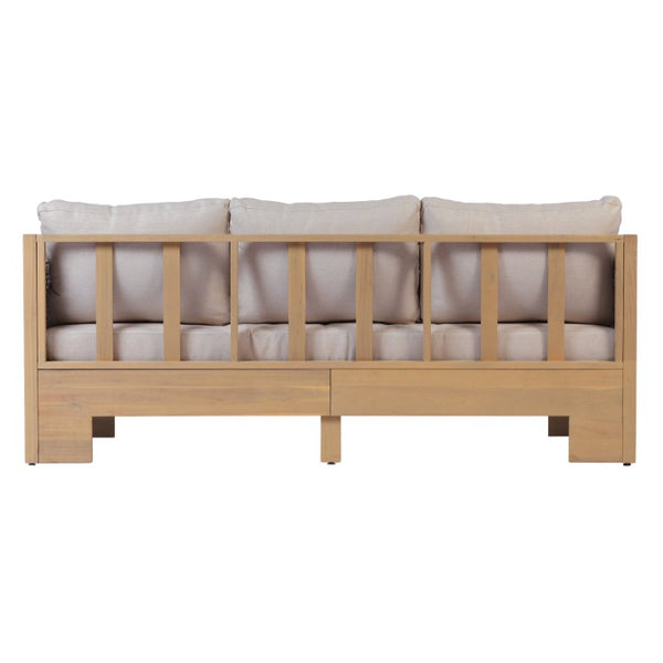 English Elm 5-Pieces Acacia Wood Outdoor Conversation Set with Wicker Panels and Cushioned Patio Seating N780P4485992802L
