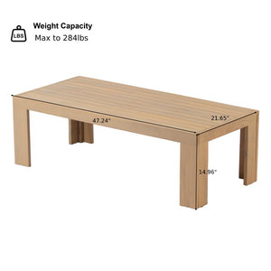 English Elm 4-Pieces Acacia Wood Outdoor Conversation Set with Wicker Panels and Cushioned Sofa N780P448599280L