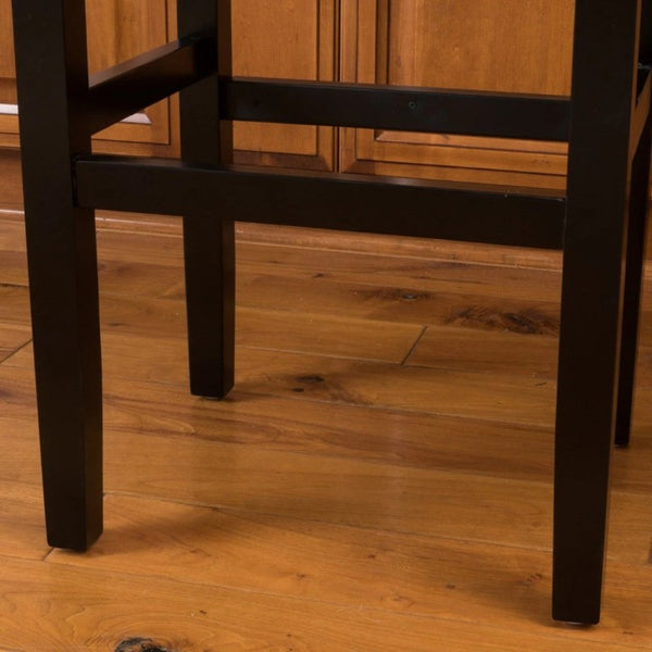 English Elm 30-Inch Backless Faux Leather Barstools with Nailhead Trim Set of 2 for Kitchen Islands Ivory N780P482697W