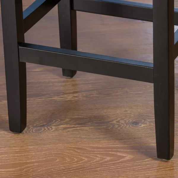 English Elm 26 Inch Backless Counter Stools Set of 2 Bonded Leather Brass Nailhead Kitchen Bar N780P482807P